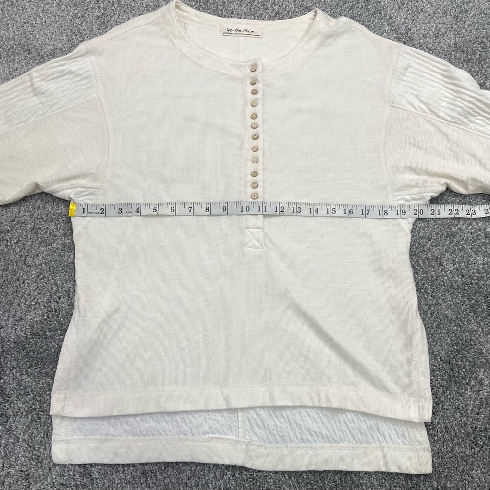 Free People We The Free Back At It Henley In Cream - Picture 10 of 13